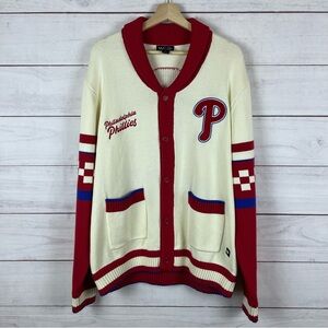 The Wild Collective x Anthro Philadelphia Phillies Womens Large MLB Cardigan
